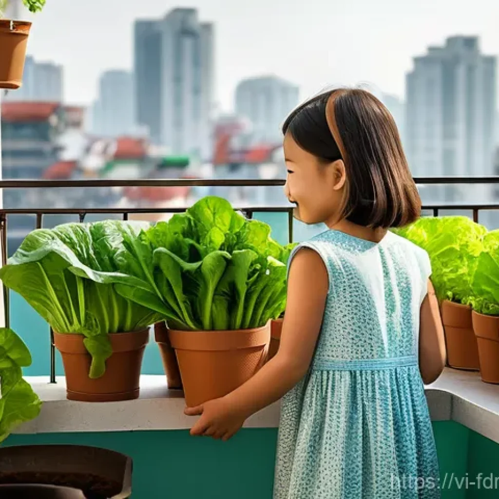 도시 식량 정의를 위한 지식 공유 플랫폼 - **Prompt 1: Urban Balcony Garden Harvest**
    "A heartwarming scene on a sun-drenched urban apartme...