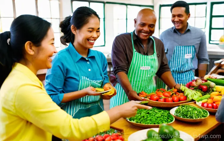 도시 식량 정의를 위한 지식 공유 플랫폼 - **Prompt 2: Mindful Shopping at a Bustling Vietnamese Market**
    "A vibrant, clean traditional Vie...