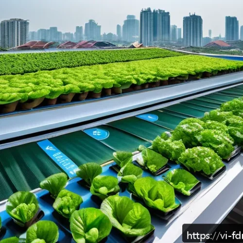 도시 식량 정의 활동의 법적 프레임워크 - A vibrant urban rooftop garden in Hanoi featuring diverse leafy green vegetables and herbs growing i...