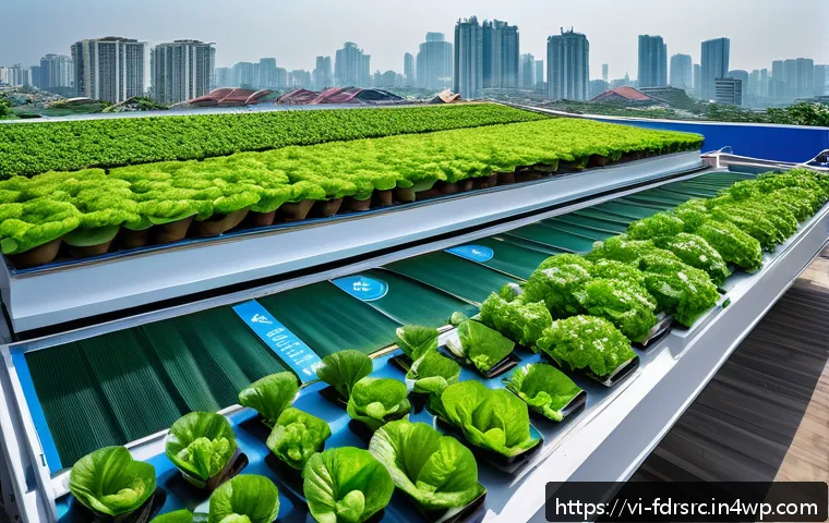 도시 식량 정의 활동의 법적 프레임워크 - A vibrant urban rooftop garden in Hanoi featuring diverse leafy green vegetables and herbs growing i...